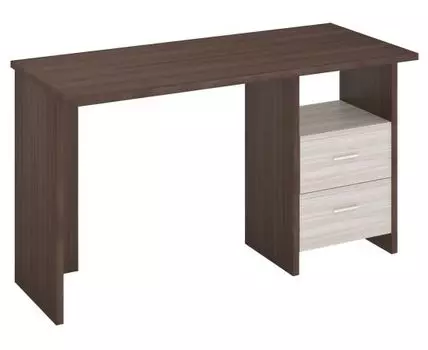 Компьютерный стол Парсиваль Т (77, 60, Прямые, Темное-светлое дерево, 100/130)