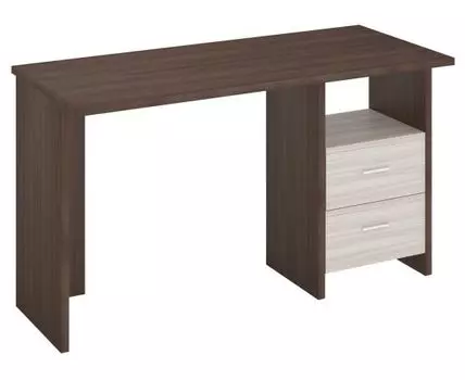 Компьютерный стол Парсиваль Т (77, 60, Прямые, Темное-светлое дерево, 100/130)