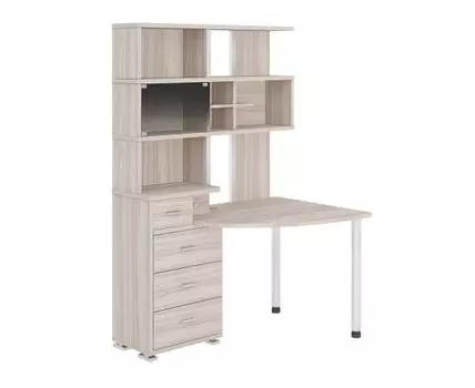 Компьютерный стол Саган (195.5, 89, Угловые, Светлое дерево, 134.5)