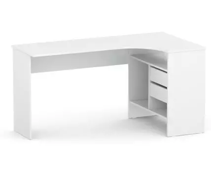 Компьютерный стол СПм-25 145х81х74 правый белый