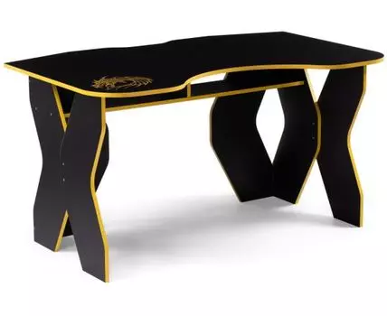 Компьютерный стол Вивианн 140х89х75 черный / желтый