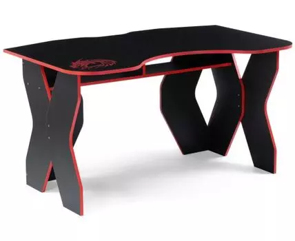 Компьютерный стол Вивианн 140х89х75 красный / черный