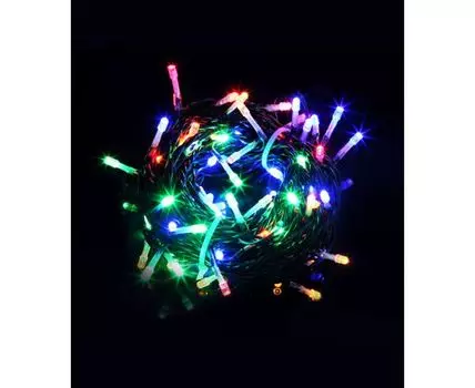 Комплект 5 Разноцветных Нитей по 20м с Мерцанием, 1000 LED, Провод Черный ПВХ, IP54