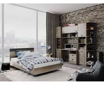 Комплект детской мебели Пилигрим (120х200 см, Прямые, Светлое дерево)