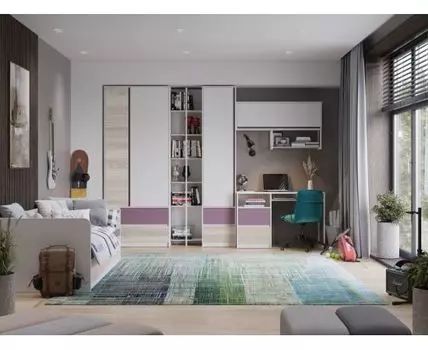 Комплект детской мебели Сканди (80х200 см, Прямые, Белый)