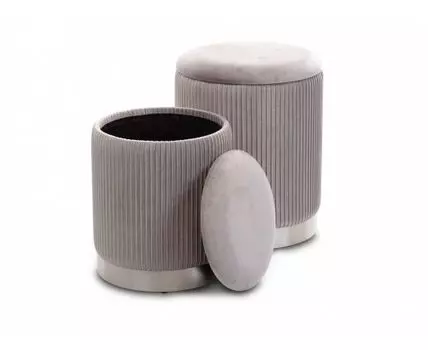 Комплект из 2-х пуфиков (Серый)