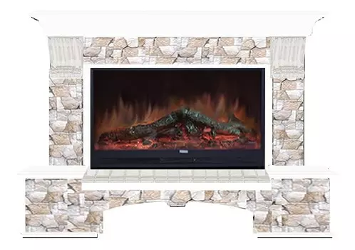 Комплект из электрокамина напольного и портала (149x42x108.5 см) Бостон К Арбат Premier S86 БК860010