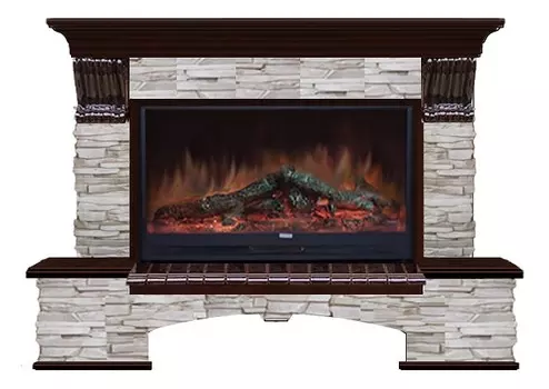 Комплект из электрокамина напольного и портала (149x42x108.5 см) Бостон К Мисхор Premier S86 БК860027