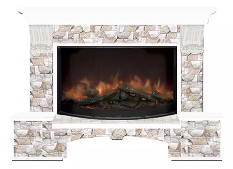 Комплект из электрокамина напольного и портала (149x42x108.5 см) Бостон К Арбат Rondo 86 БК860040