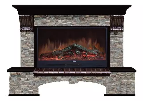 Комплект из электрокамина напольного и портала (149x42x108.5 см) Бостон К ГЦ Premier S86 БК860016