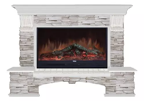 Комплект из электрокамина напольного и портала (149x42x108.5 см) Бостон К Мисхор Premier S86 БК860029