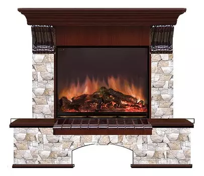Комплект из электрокамина напольного и портала (126х42х109 см) Бостон К Арбат Arte 23 БКА00008