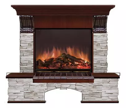 Комплект из электрокамина напольного и портала (126х42х109 см) Бостон К Мисхор Arte 23 БКА00028