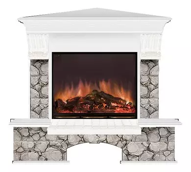 Комплект из электрокамина напольного и портала (122x90х109 см) Бостон К Карелия угл. Arte 23 БКА00055