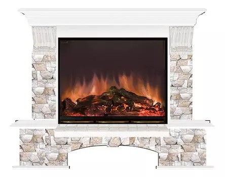 Комплект из электрокамина напольного и портала (143.5х42х108.5 см) Бостон К Арбат Arte 28 БКА00070