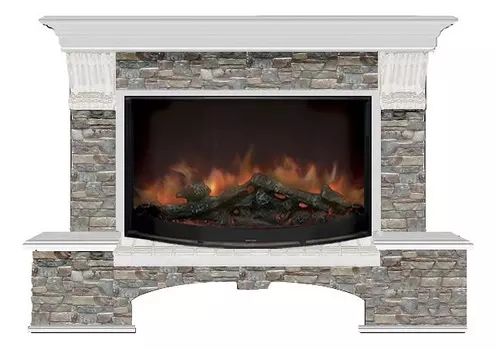 Комплект из электрокамина напольного и портала (149x42x108.5 см) Бостон К ГЦ Rondo 86 БК860049