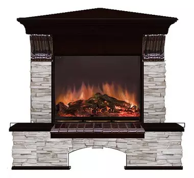 Комплект из электрокамина напольного и портала (122x90х109 см) Бостон К Мисхор угл. Arte 23 БКА00056