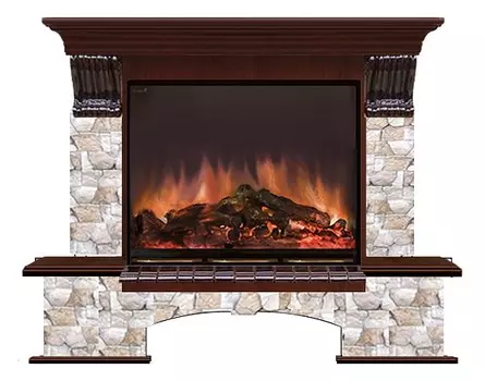 Комплект из электрокамина напольного и портала (143.5х42х108.5 см) Бостон К Арбат Arte 28 БКА00068