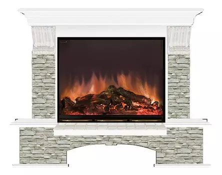 Комплект из электрокамина напольного и портала (143.5х42х108.5 см) Бостон К ГО Arte 28 БКА00075