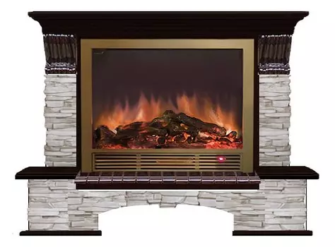Комплект из электрокамина напольного и портала (149х42х123 см) Бостон К Мисхор Sharm 33 BR БКШ00052