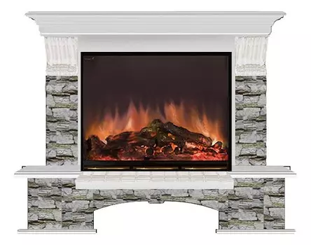 Комплект из электрокамина напольного и портала (143.5х42х108.5 см) Бостон К Алтай Arte 28 БКА00064