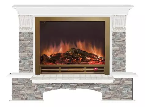 Комплект из электрокамина напольного и портала (149х42х123 см) Бостон К ГЦ Sharm 33 BR БКШ00040