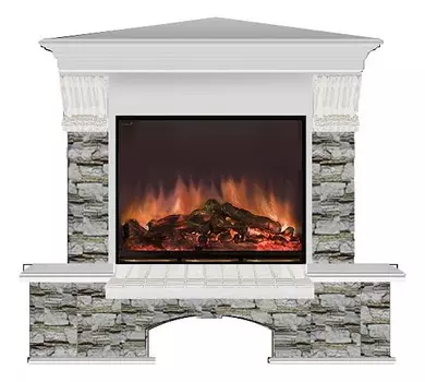 Комплект из электрокамина напольного и портала (122x90х109 см) Бостон К Алтай угл. Arte 23 БКА00034