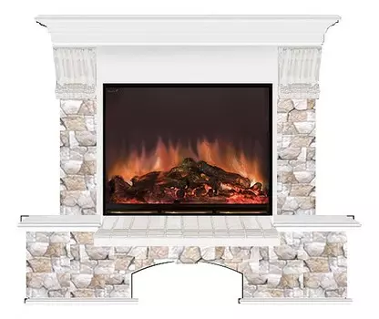 Комплект из электрокамина напольного и портала (126х42х109 см) Бостон К Арбат Arte 23 БКА00010