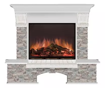 Комплект из электрокамина напольного и портала (126х42х109 см) Бостон К ГЦ Arte 23 БКА00019