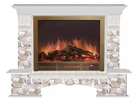 Комплект из электрокамина напольного и портала (149х42х123 см) Бостон К Арбат Sharm 33 BR БКШ00018