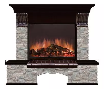 Комплект из электрокамина напольного и портала (126х42х109 см) Бостон К ГЦ Arte 23 БКА00016