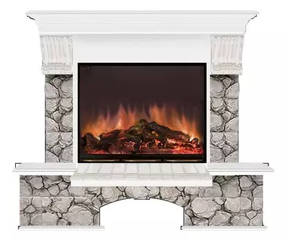 Комплект из электрокамина напольного и портала (126х42х109 см) Бостон К Карелия Arte 23 БКА00025