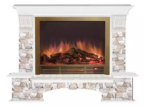 Комплект из электрокамина напольного и портала (149х42х123 см) Бостон К Арбат Sharm 33 BR БКШ00020