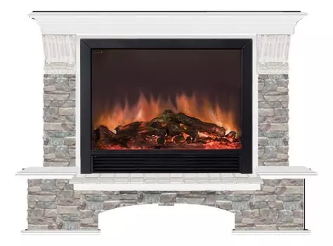 Комплект из электрокамина напольного и портала (149х42х123 см) Бостон К ГЦ Sharm 33 BL БКШ00039