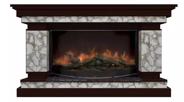 Комплект из электрокамина напольного и портала (143x45x82.5 см) Лорд Карелия Rondo 86 ЛО000016