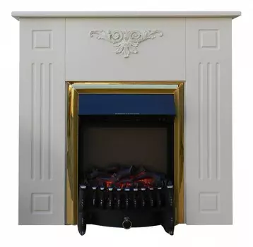 Комплект из электрокамина напольного и портала (96х25х91 см) Лотос Fobos BR ЛОТ000002