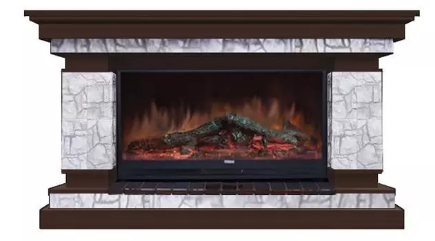 Комплект из электрокамина напольного и портала (143x45x82.5 см) Лорд Старый Город Premier S86 ЛО000012