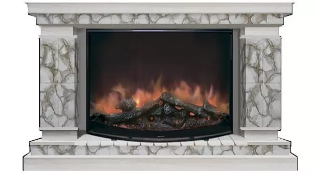 Комплект из электрокамина напольного и портала (143x45x82.5 см) Лорд Карелия Rondo 36 ЛО000034
