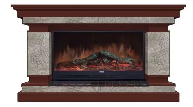 Комплект из электрокамина напольного и портала (143x45x82.5 см) Лорд Карелия Premier S86 ЛО000008