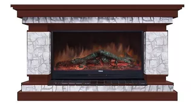 Комплект из электрокамина напольного и портала (143x45x82.5 см) Лорд Старый Город Rondo 86 ЛО000028