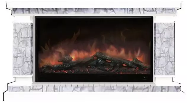 Комплект из электрокамина напольного и портала (143x45x82.5 см) Лорд Старый Город Premier S14 ЛО000075