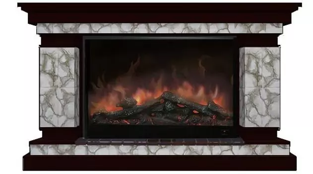 Комплект из электрокамина напольного и портала (143x45x82.5 см) Лорд Карелия Premier S10 ЛО000046