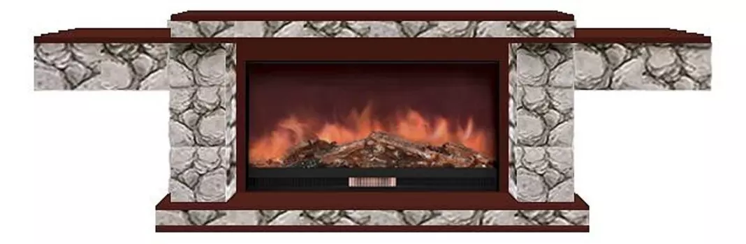 Комплект из электрокамина напольного и портала (217.5х41.5х70 см) Тауэр Карелия Premier S86 ТА000003