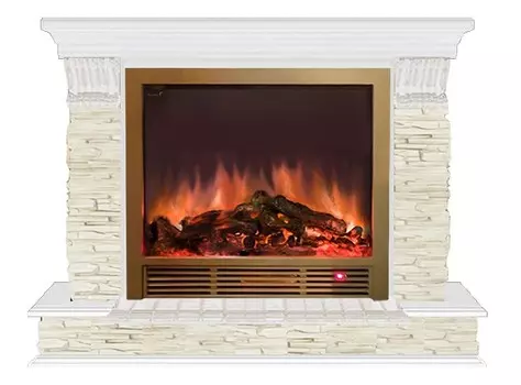 Комплект из электрокамина напольного и портала (165х42х125 см) Панорама Sharm 39 BR ПАН00180