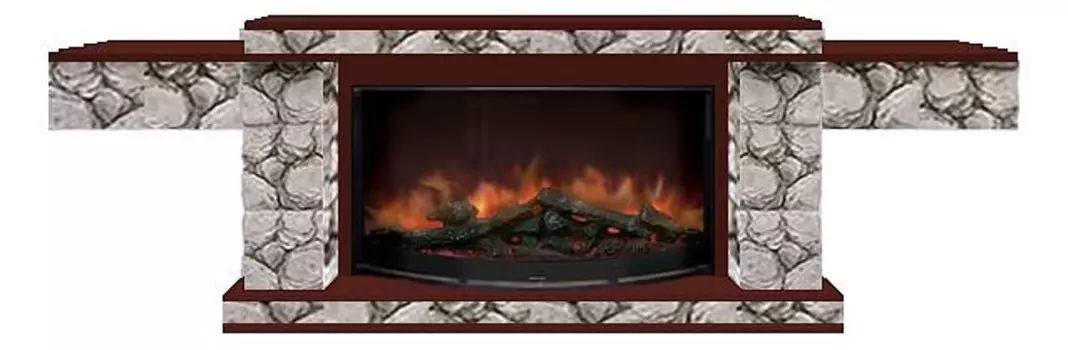 Комплект из электрокамина напольного и портала (217.5х41.5х70 см) Тауэр Карелия Rondo S86 ТА000018