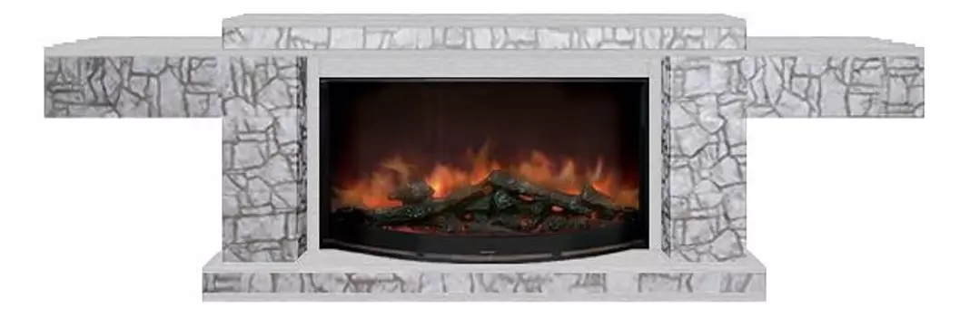 Комплект из электрокамина напольного и портала (217.5х41.5х70 см) Тауэр Старый город Rondo S86 ТА000029