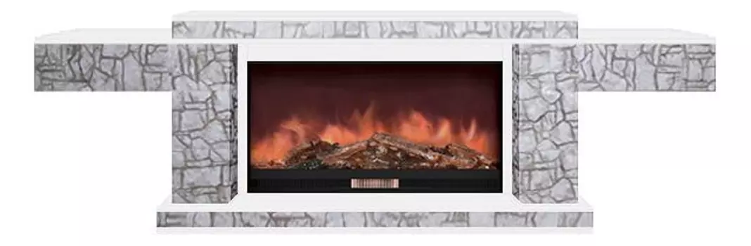 Комплект из электрокамина напольного и портала (217.5х41.5х70 см) Тауэр Старый город Premier S86 ТА000015