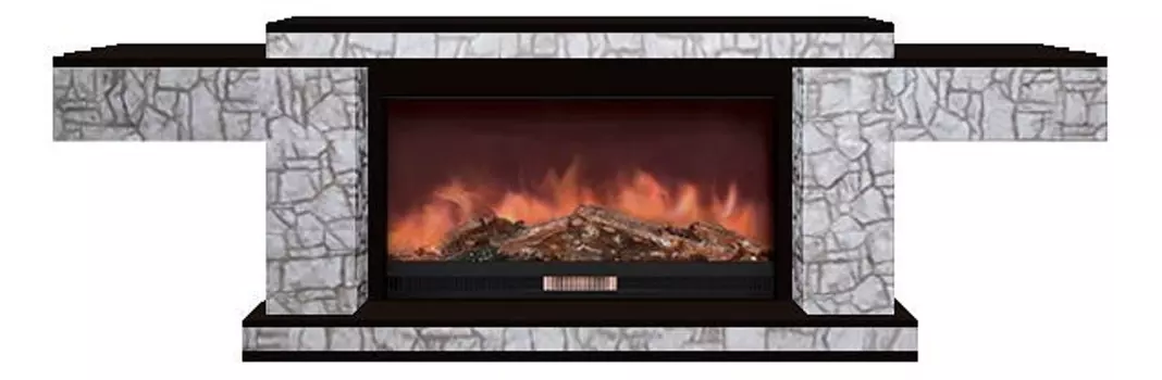 Комплект из электрокамина напольного и портала (217.5х41.5х70 см) Тауэр Старый город Premier S86 ТА000011