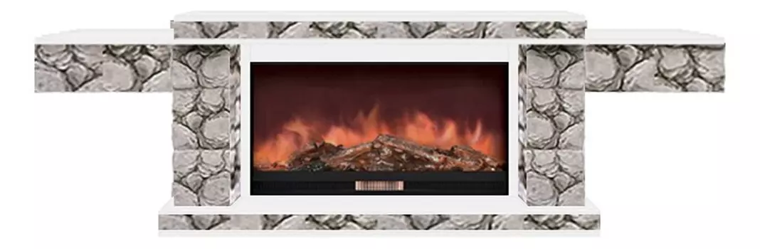 Комплект из электрокамина напольного и портала (217.5х41.5х70 см) Тауэр Карелия Premier S86 ТА000005