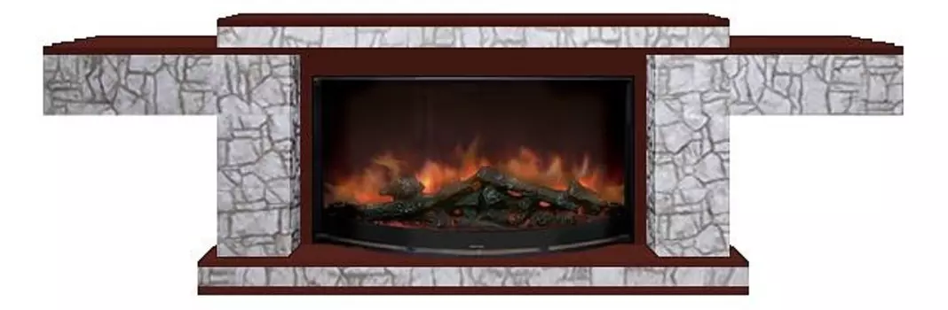 Комплект из электрокамина напольного и портала (217.5х41.5х70 см) Тауэр Старый город Rondo S86 ТА000028